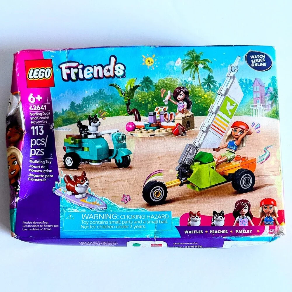 LEGO Friends Surfing Dogs Scooter Adventure Pretend Play Building Toy Age 6+ NEW